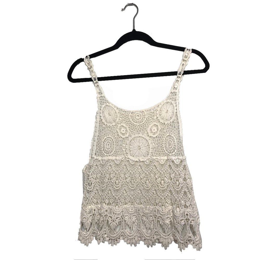 3/30 🌙 vintage boho crochet tank top